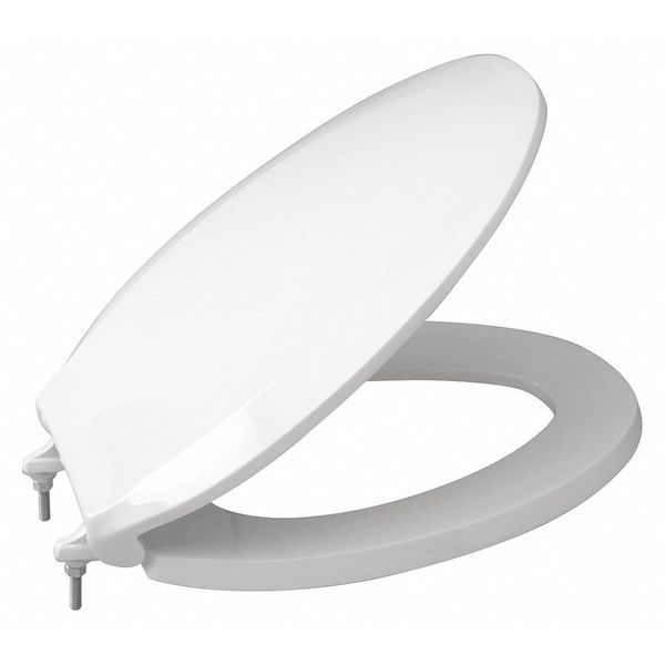 Toilet Seat, Heavy Duty, With Cover, Elongated, White