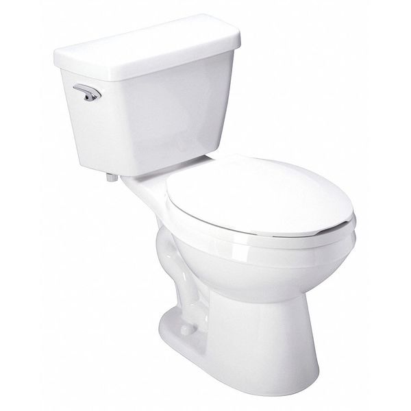 Toilet, 1.6 gpf, Siphon Jet, Floor Mount, Elongated