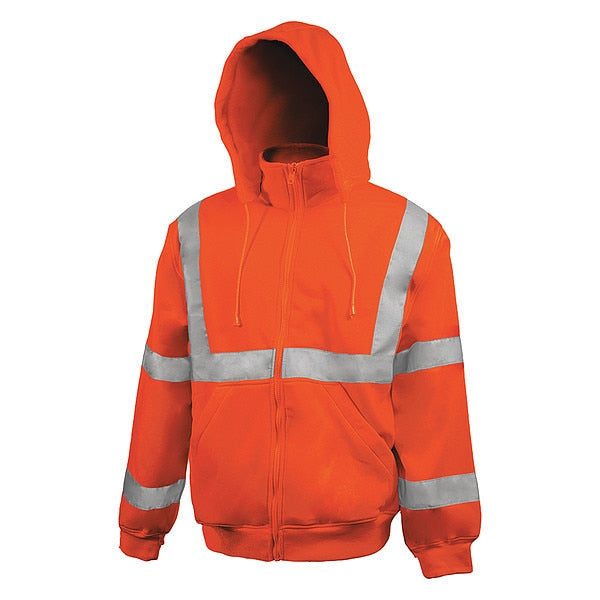 Hi-Vis Hooded Sweatshirt, Lime, 5XL