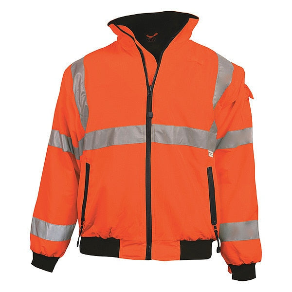 High-visibility Orange Waterproof Jacket size
