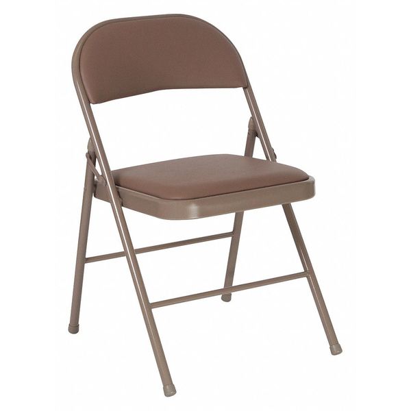 Folding Chair, Vinyl, Beige