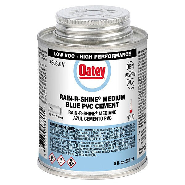 Cement, Brush-Top Can, 8 fl oz, Blue