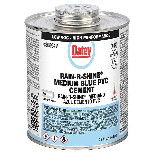 Cement, Brush-Top Can, 32 fl oz, Blue