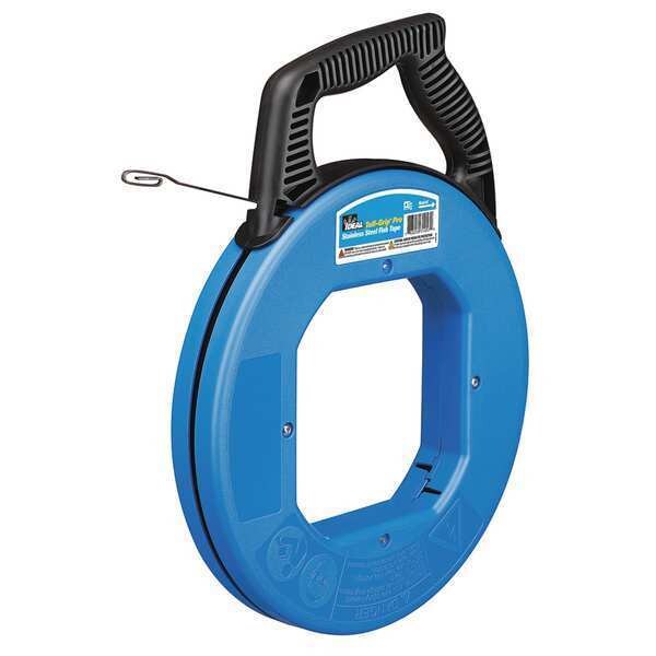 Fish Tape, 1/8 In x 240ft, Stainless Steel