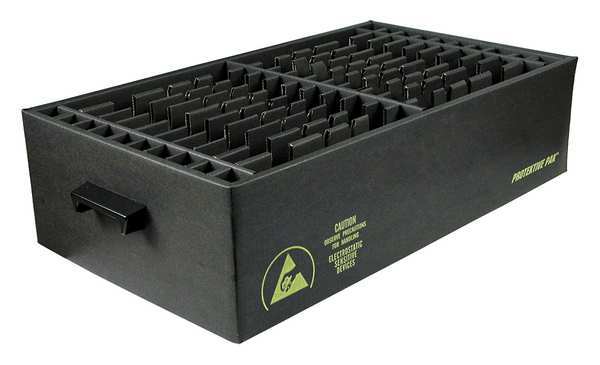 Divider Box, Black, Cardboard, 40 3/4 in L, 34 1/2 in W, 2 1/4 in H, 1.57 cu ft Volume Capacity