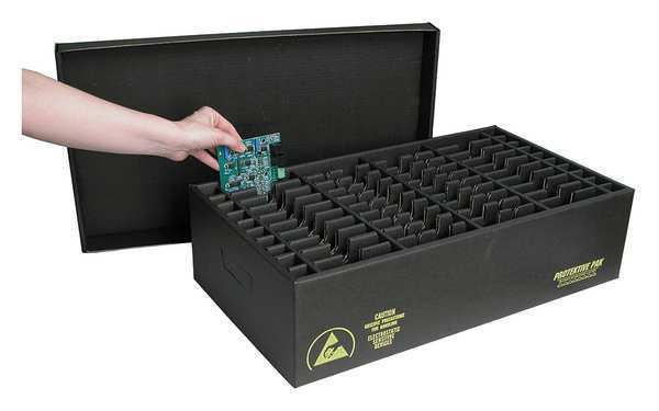 Divider Box, Black, Cardboard, 40 3/4 in L, 34 1/2 in W, 2 1/4 in H, 1.57 cu ft Volume Capacity