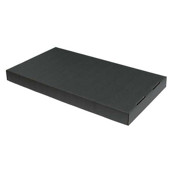 Cardboard ESD Conductive Lid, Black, 24 1/4 in L, 13 3/8 in W, 2 1/4 in H