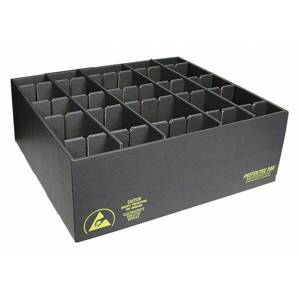 Divider Box, Black, Cardboard, 22 in L, 38 1/2 in W, 4 1/4 in H, 3.51 cu ft Volume Capacity