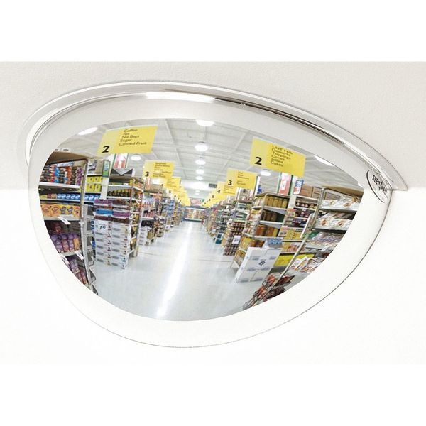 Mirror, Half Dome, Steel, 24