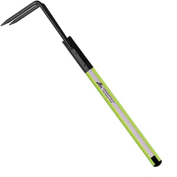 Rubbish Hook, 3 ft. Dog Bone Pole, HiViz Lime