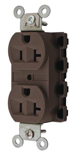 20A Duplex Modular Receptacle 125VAC 5-20R BN