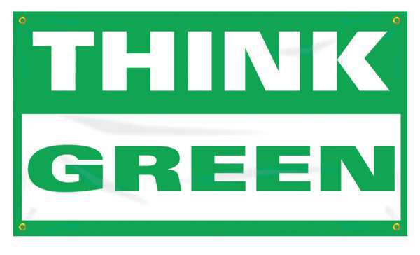 Banner, Think Green, 24 x 48 In.