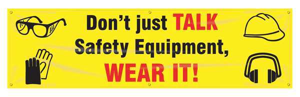 Banner, Dont Just Talk, 28 x 96 In.