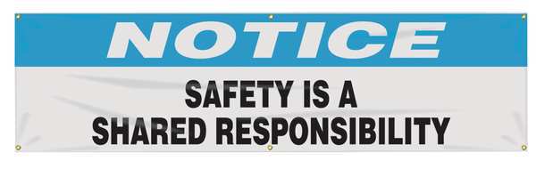 Banner, Safety Is A Shared, 28 x 96 In.
