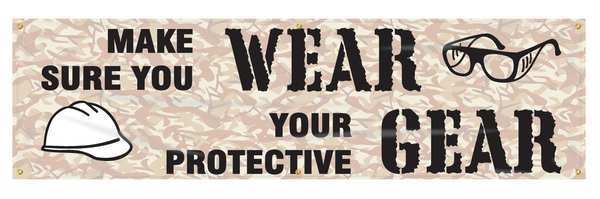Banner, Make Sure You Wear, 28 x 96 In.