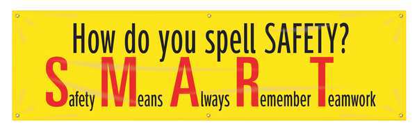 Banner, How Do You Spell Safety, 28 x 96