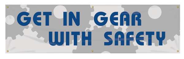 Banner, Get In Gear, 28 x 96 In.