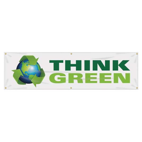 Banner, Think Green, 28 x 96 In.
