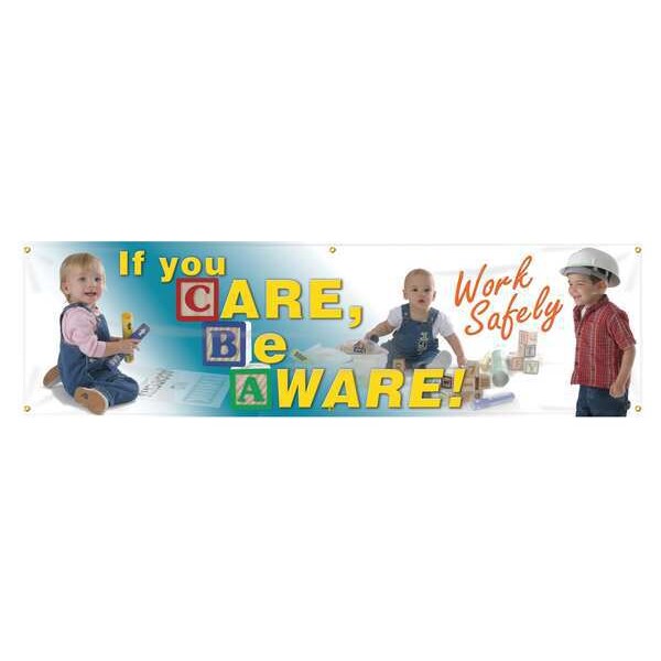 Banner, If You Care Be Aware, 28 x 96 In.