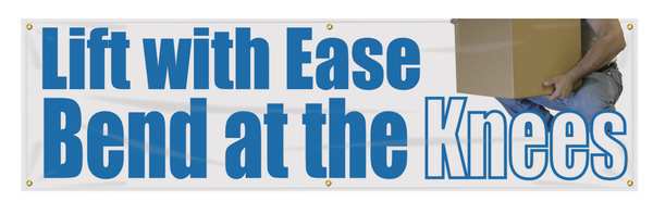 Banner, Lift With Ease, 28 x 96 In.