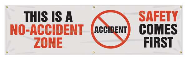 Banner, This Is A No-Accident, 28 x 96 In.