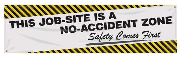 Banner, This Job-Site Is A, 28 x 96 In.