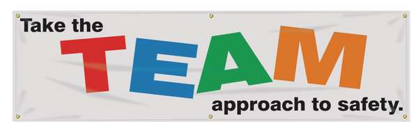 Banner, Take The Team Approach, 28 x 96 In