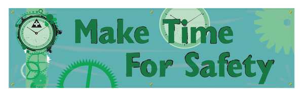 Banner, Make Time For, 28 x 96 In.