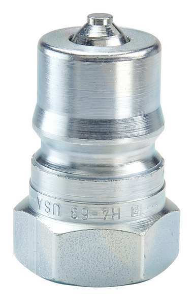 Hydraulic Quick Connect Hose Coupling, Steel Body, Ball Lock, 1/4