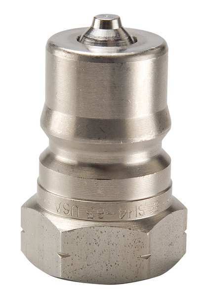 Hydraulic Quick Connect Hose Coupling, 303 Stainless Steel Body, Ball Lock, 1-5/16