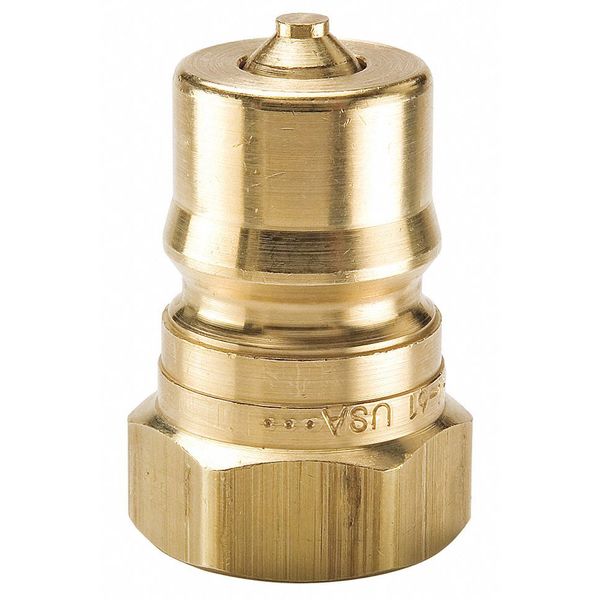Hydraulic Quick Connect Hose Coupling, Brass Body, Ball Lock, 3/8