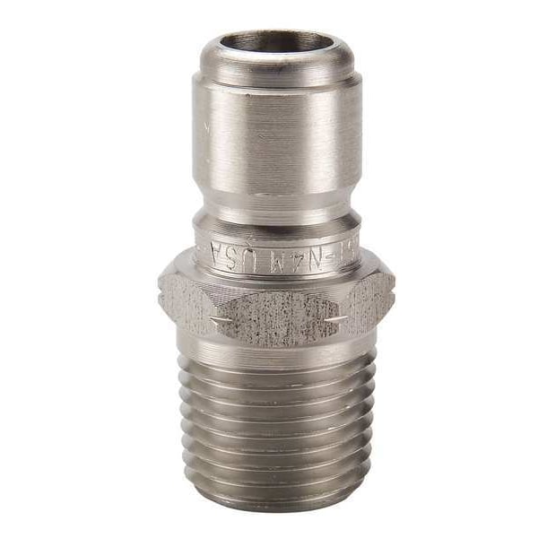 Hydraulic Quick Connect Hose Coupling, 303 Stainless Steel Body, Ball Lock, 1/2