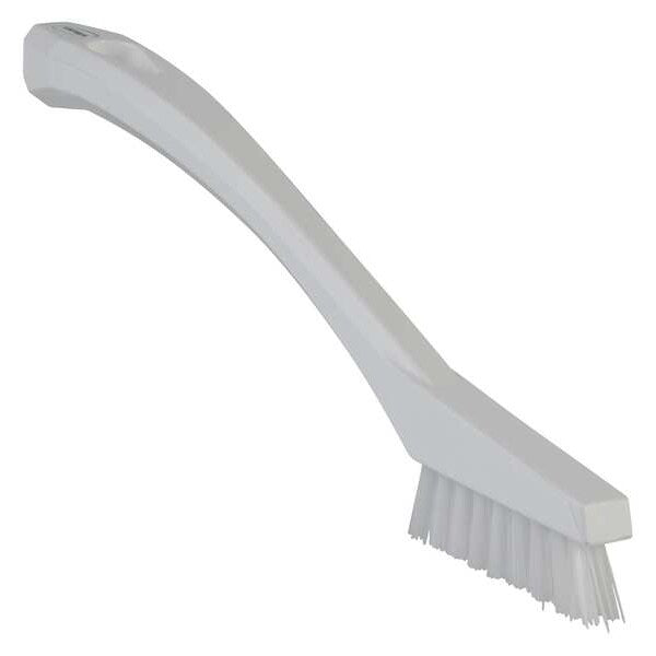 1/2 in W Detail Brush, Stiff, 5 1/2 in L Handle, 2 in L Brush, White, Plastic, 8 in L Overall