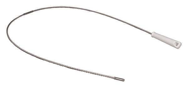 Pipe and Tube Brush Handle, 1 in Dia, Stainless Steel; Polypropylene