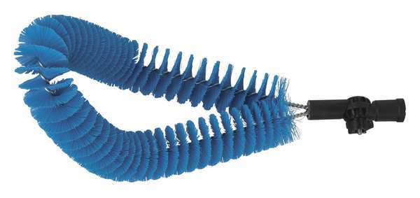 7 1/2 in W Clean In Place Brush, Medium, 4 1/2 in L Handle, 20 in L Brush, Blue, Polypropylene