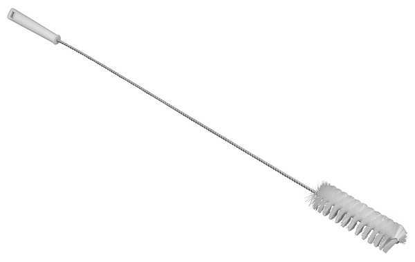 1 7/8 in W Tube and Valve Brush, Medium, 5 1/4 in L Handle, 6 1/4 in L Brush, White, Polypropylene