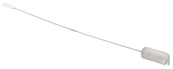 2 3/4 in W Tube and Valve Brush, Medium, 5 1/4 in L Handle, 6 1/4 in L Brush, White, Polypropylene