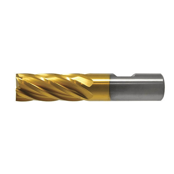 4-Flute Cobalt 8% Square Single End Multi-Flute CenterCut CTD HGC-4C-TN TiN 5/16x3/8x3/4x2-1/2