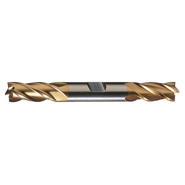 4-Flute Cobalt 8% Square Double End CenterCut Finisher CTD HDC-4C-TN TiN 3/8x3/8x3/4x3-1/2