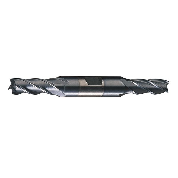 4-Flute HSS Center Cutting Square Double End Mill Cleveland HD-4C-TC TiCN 3/8x3/8x3/4x3-1/2