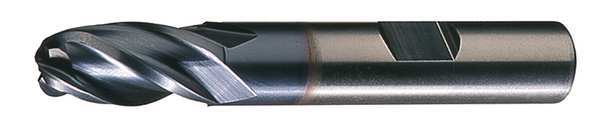 4-Flute HSS Ball Nose Single End MIll Cleveland HG-4B-TC TiCN 3/4x3/4x1-5/8x3-7/8