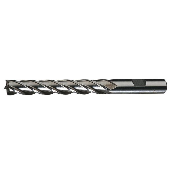4-Flute HSS Center Cutting Square Single End MIll Cleveland HG-4C Bright 3/16x3/8x1-3/4x3-9/16