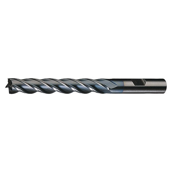 4-Flute HSS Center Cutting Square Single End MIll Cleveland HG-4C-TC TiCN 1/2x3/8x1x2-11/16