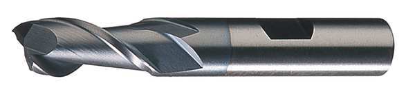 2-Flute HSS High Helix Sqaure Single End MIll Cleveland HGA-2-TC TiCN 1x1x4x6-1/2