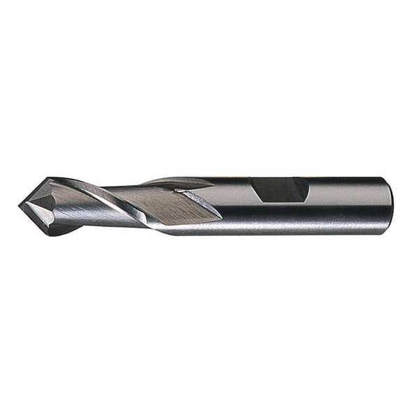 2-Flute HSS Single End 90Â° Point Drill Mill Cleveland HPDM-2 Bright 1