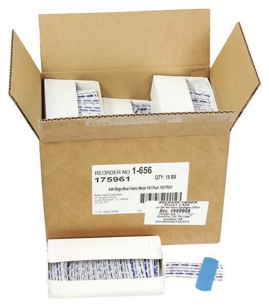 Metal Detectable Bandage, 1 in L x 3 in W