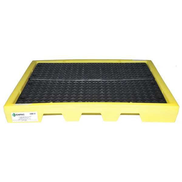Drum Spill Containment Pallet, 40 gal Spill Capacity, 4 Drum, 6000 lb., High Density Polyethylene