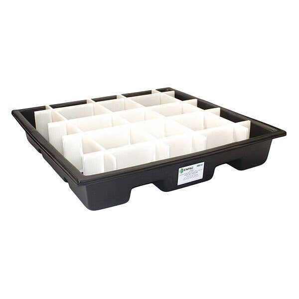 Drum Spill Containment Pallet, 85 gal Spill Capacity, 4 Drum, 6000 lb., High Density Polyethylene
