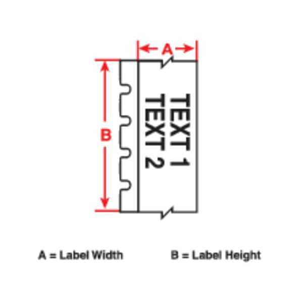 Label Tape Cartridge, Yellow, 1-1/8 in.W