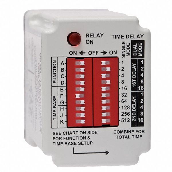 Time Delay Relay, 24VAC/DC, 10A, SPDT